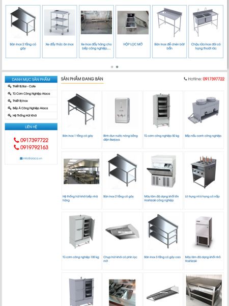 Thiết bị bếp, dụng cụ công nghiệp