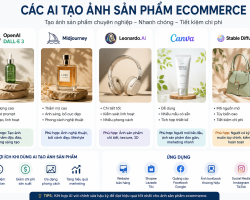 Các AI tạo ảnh sản phẩm ecommerce