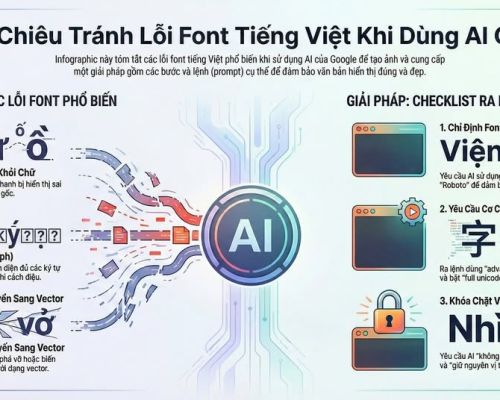 Các cách khắc phục lỗi tiếng Việt khi tạo Infographic bằng AI