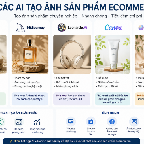 Các AI tạo ảnh sản phẩm ecommerce
