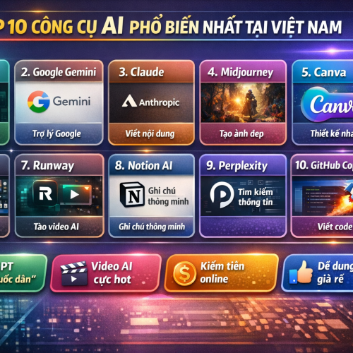 Top 10 công cụ AI phổ biến nhất tại VN hiện nay