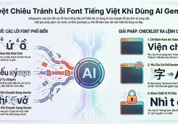 Các cách khắc phục lỗi tiếng Việt khi tạo Infographic bằng AI